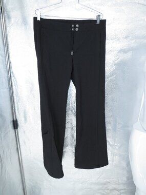 Free Country Snow Pants Black Womens Medium Insulated Softshell Ski Pants Cargo